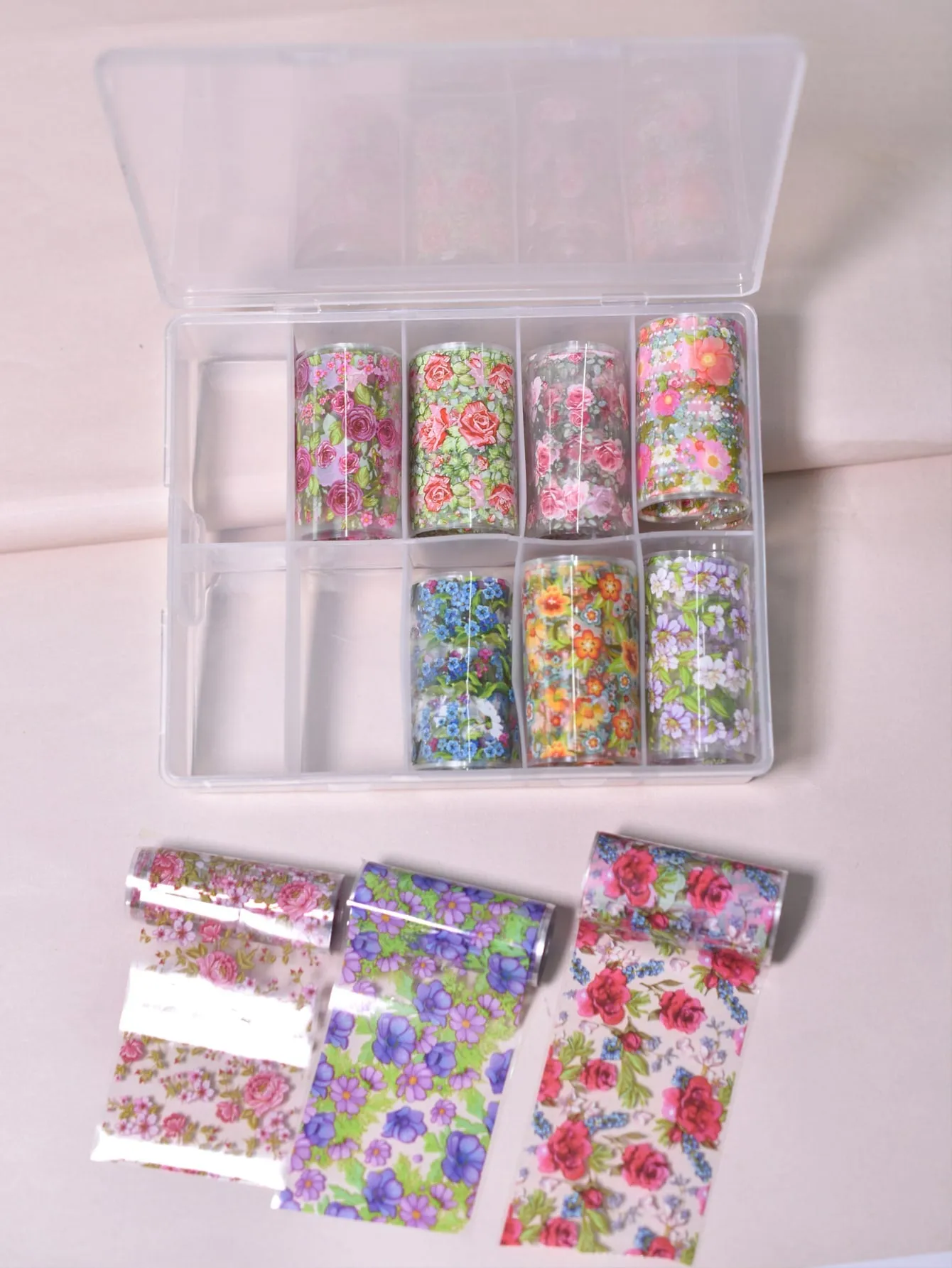 10rolls Flower Pattern Nail Art Sticker