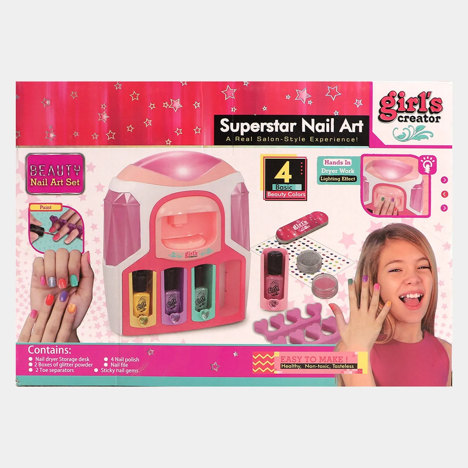 2 in 1 Dryer &  Nail Art Kit Toy for Girls