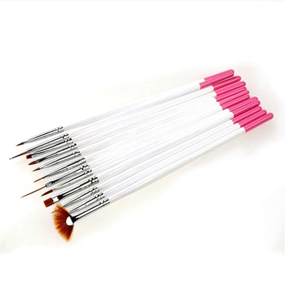 23 Pcs Nail Art Polish Painting Draw Pens Brush Tips Tools