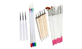 23 Pcs Nail Art Polish Painting Draw Pens Brush Tips Tools