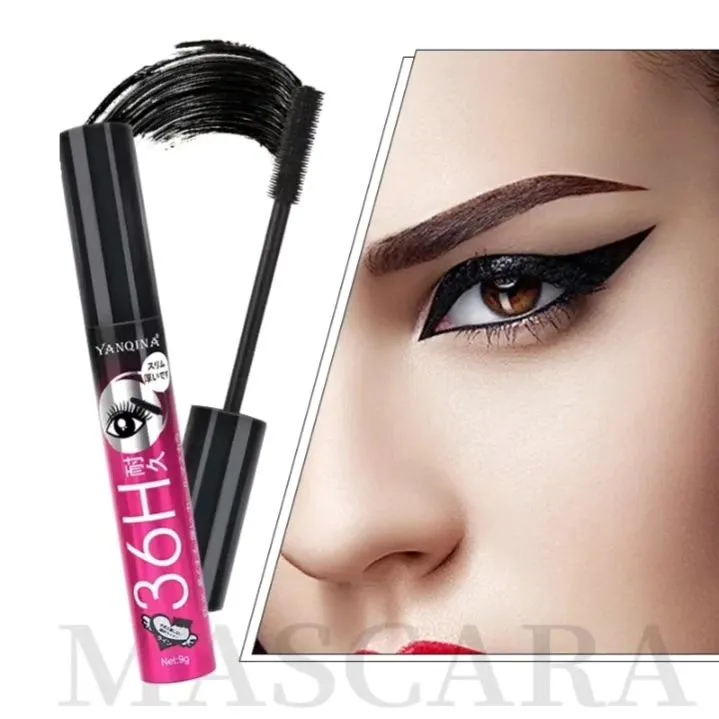 36H Black Mascara and Eyeliner Long-lasting & Waterproof Set