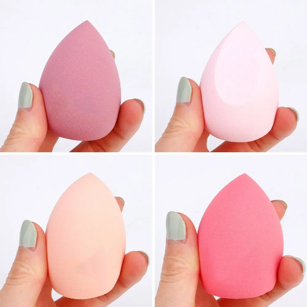 4pcs Makeup Blender Cosmetic Puff Makeup Sponge with Storage Box Foundation Powder Sponge Beauty Tool Women Make Up Accessories