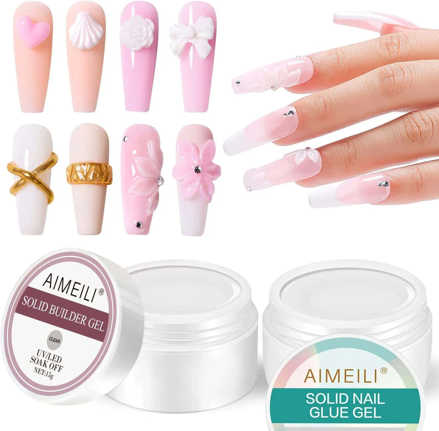 5 in 1 Solid Nail Gel Clear Kit