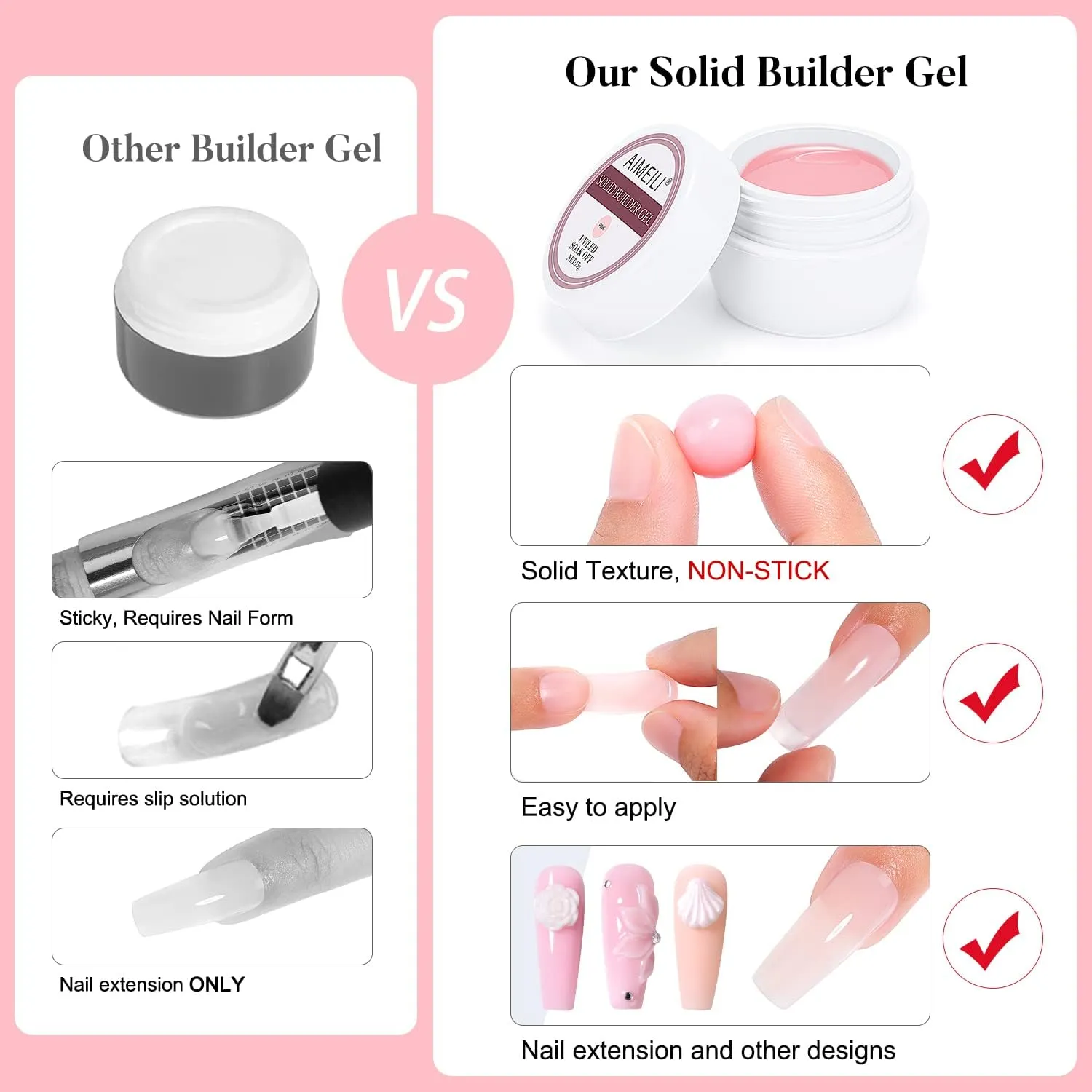 5 in 1 Solid Nail Gel Clear Kit