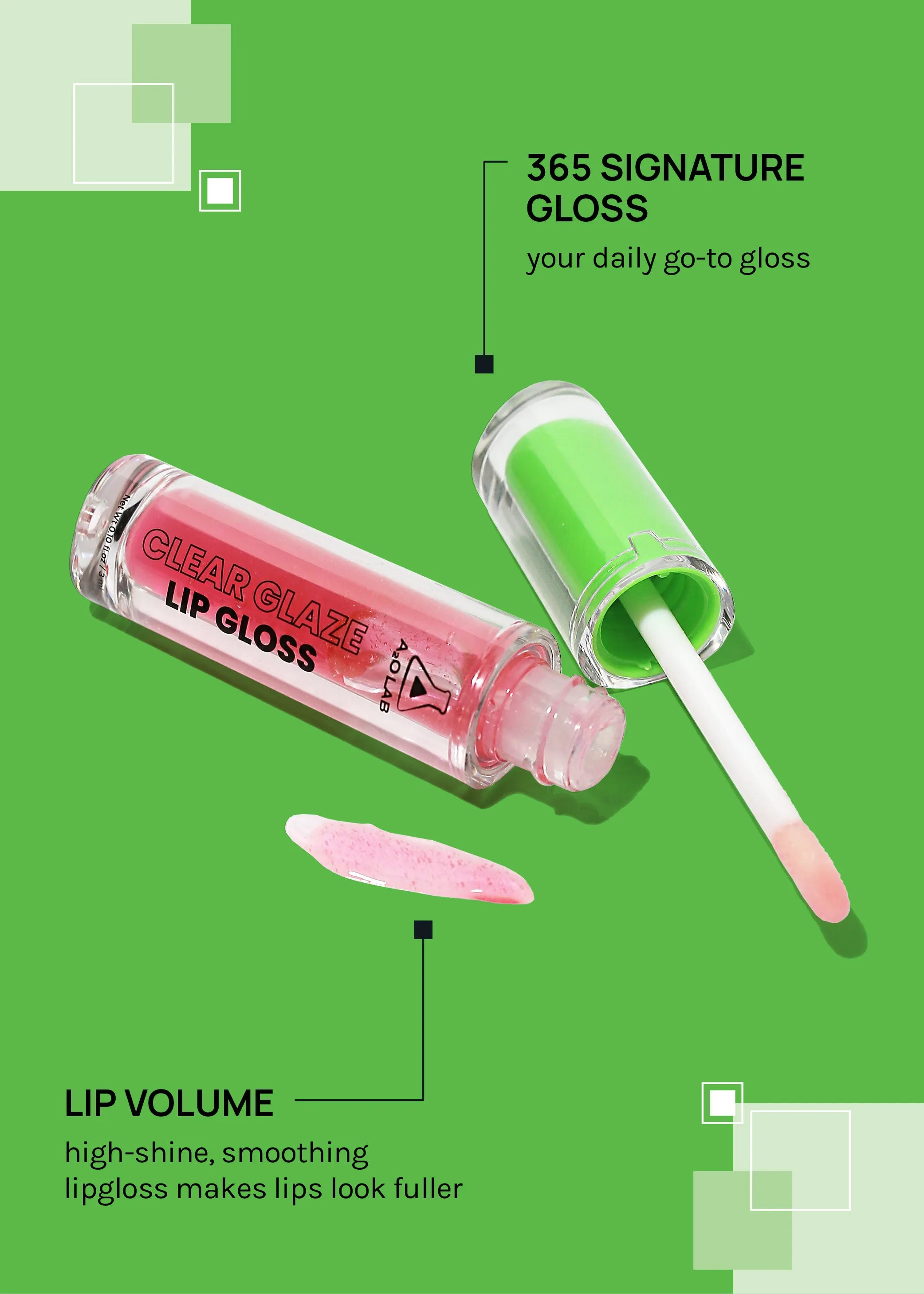 a2o Lab Clear Glaze Lip Gloss