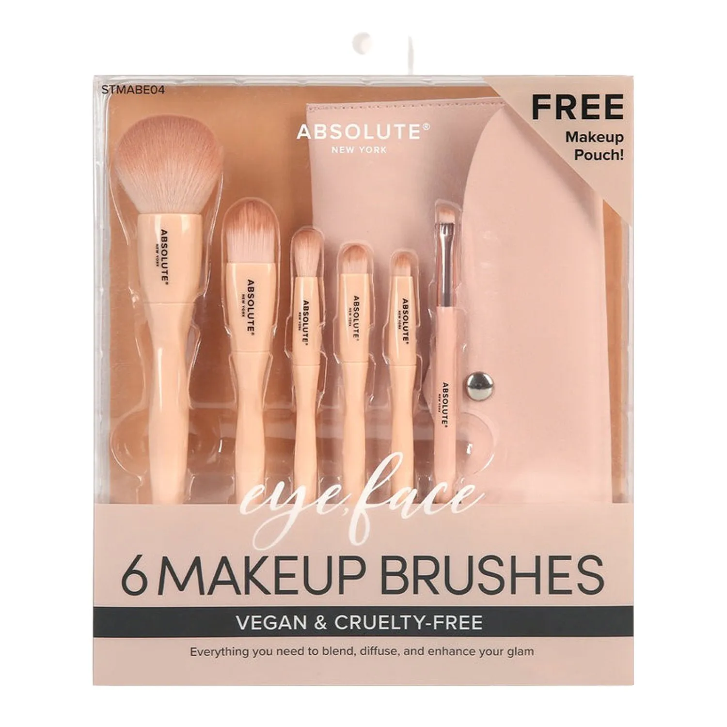 Absolute New York Vegan & Cruelty-Free 6 Makeup Brushes Set