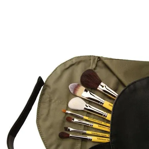 Bdellium Tools Studio Basic 7pc. Brush Set with Roll-up Pouch