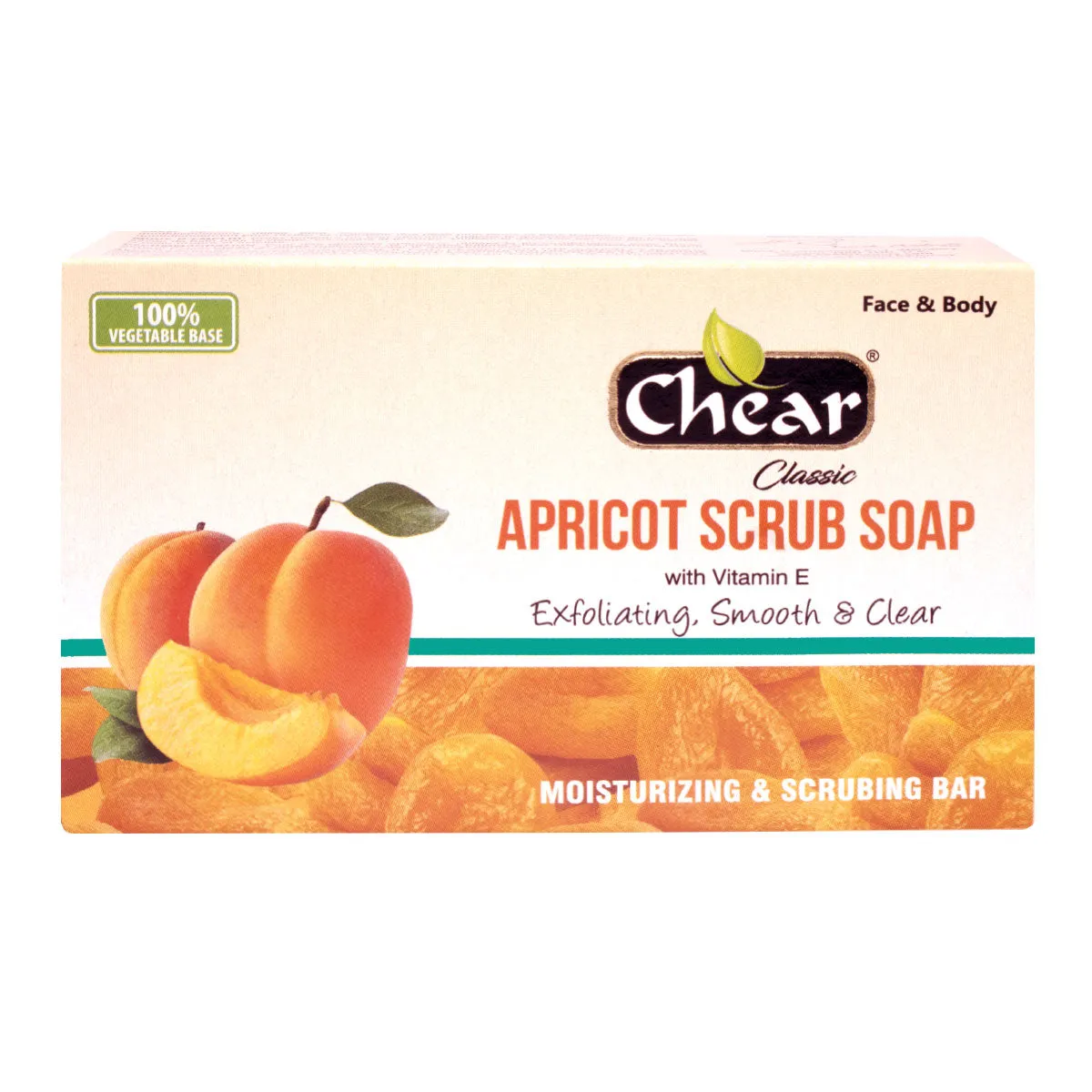 Chear Classic Apricot Scrub Face & Body Exfoliating Cleansing Soap