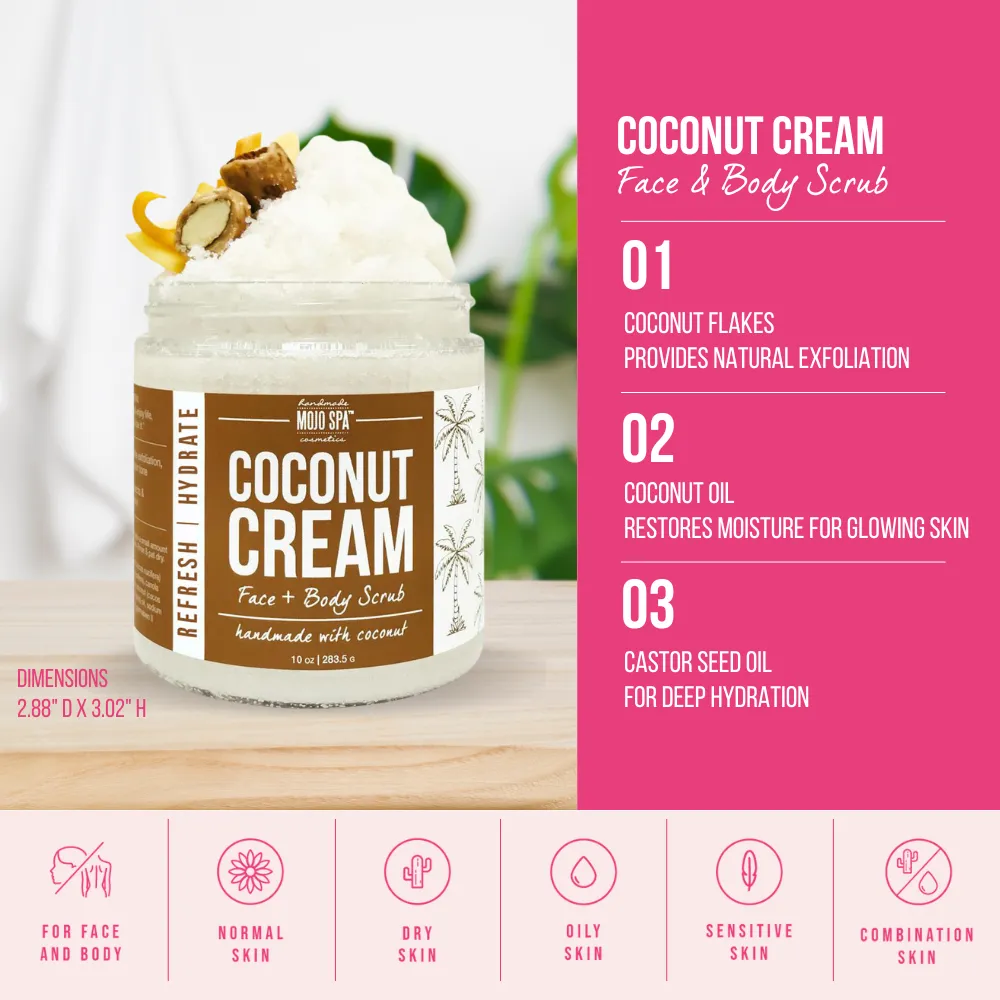 Coconut Cream Face & Body Scrub