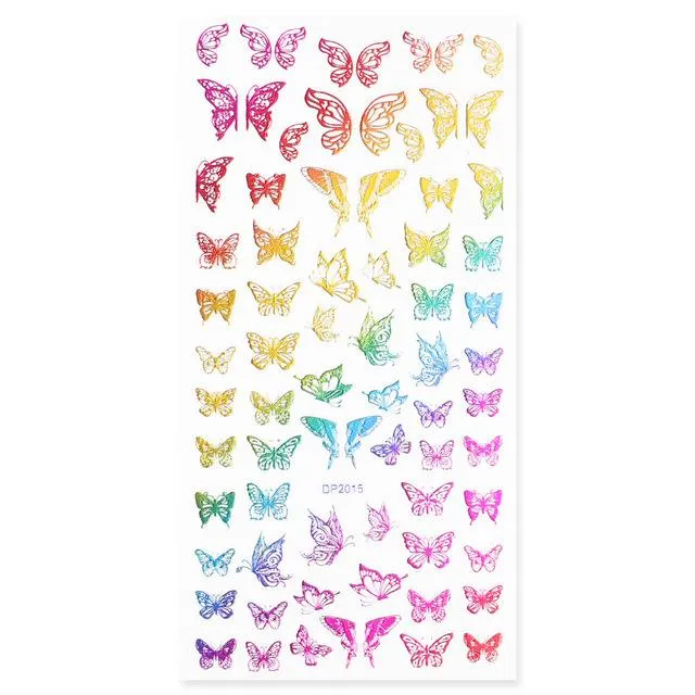 Coloured Butterfly/Heart/Crown Nail Art Stickers