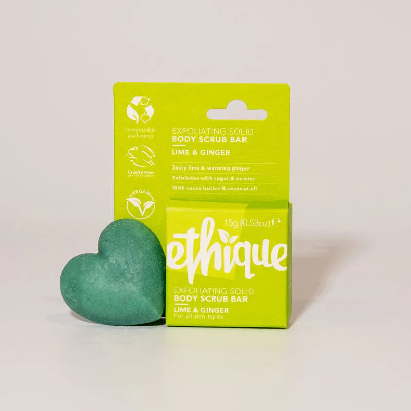 Exfoliating Lime & Ginger Solid Body Scrub Bar Mini