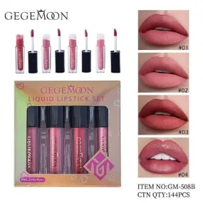 GEGEMOON 4in1 Liquid Matte Lipstick Set For Women And For Girls 2ml*4 GM-508B