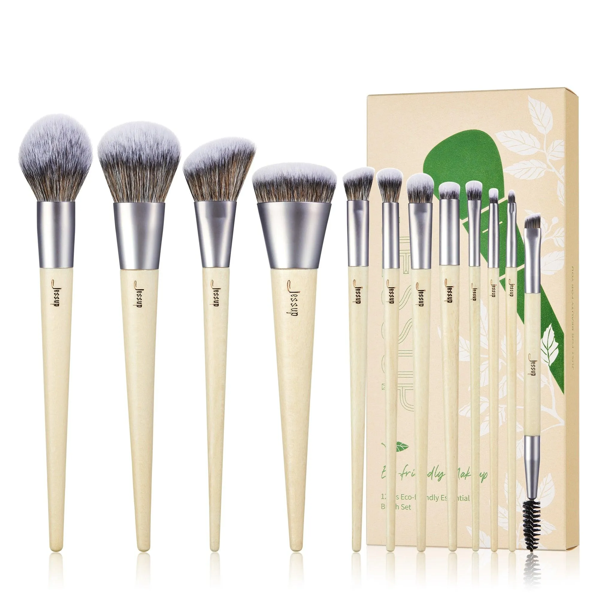 Jessup Makeup Brushes 10-14pcs Makeup Brush set, Synthetic Foundation Powder Contour Eyeshadow Liner Blending Highlight