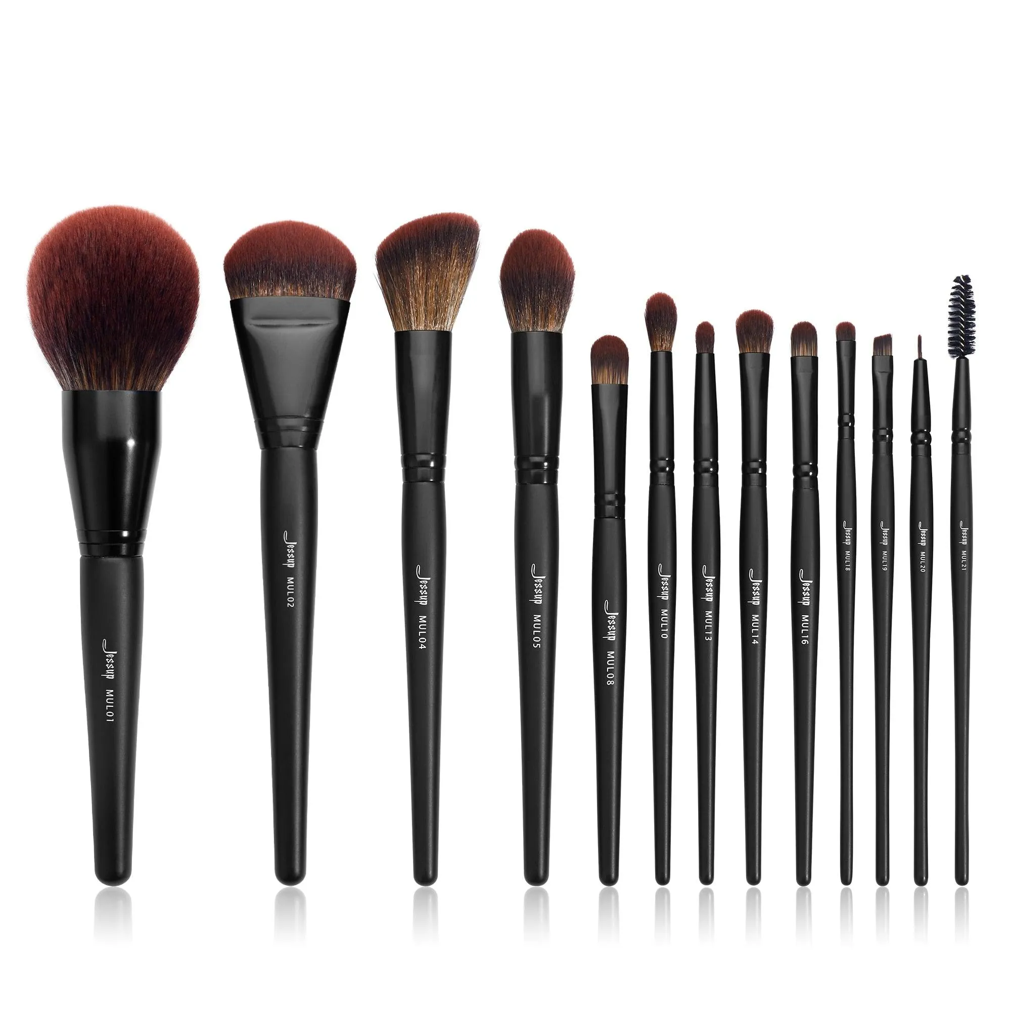 Jessup Makeup Brushes 10-14pcs Makeup Brush set, Synthetic Foundation Powder Contour Eyeshadow Liner Blending Highlight