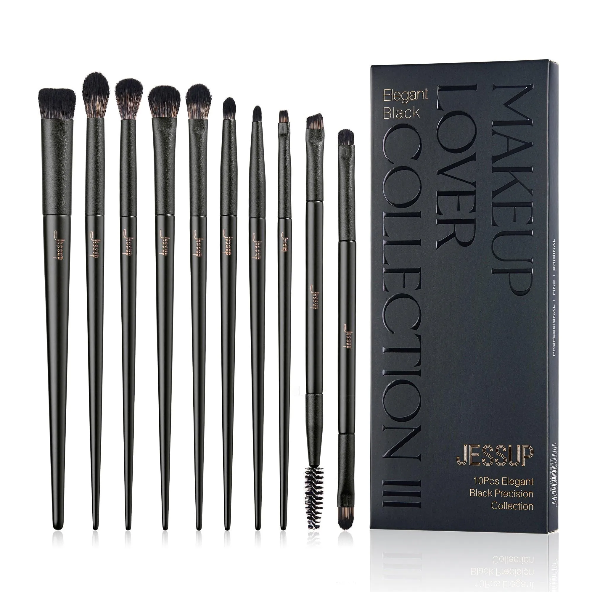 Jessup Makeup Brushes 10-14pcs Makeup Brush set, Synthetic Foundation Powder Contour Eyeshadow Liner Blending Highlight