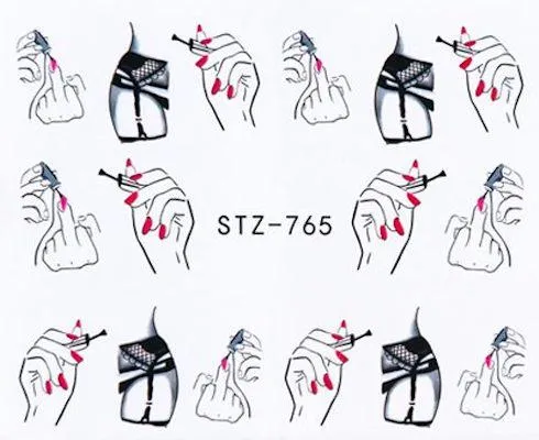 Nail Art Water Transfer Decals STZ Collection