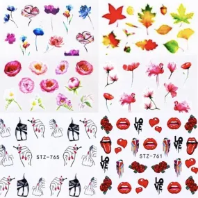 Nail Art Water Transfer Decals STZ Collection