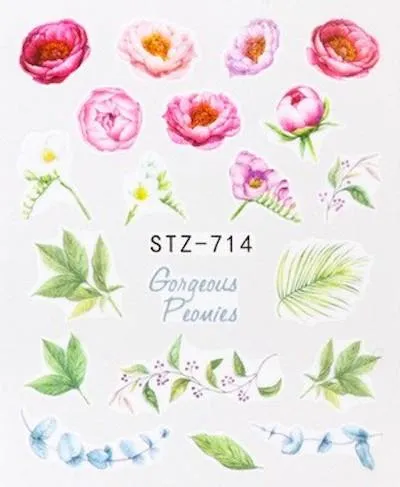 Nail Art Water Transfer Decals STZ Collection