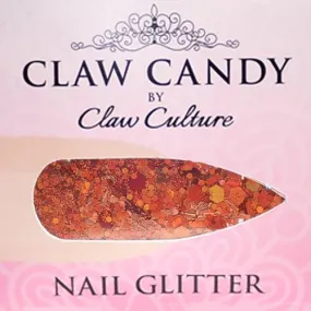 Nail Glitter Choc Orange