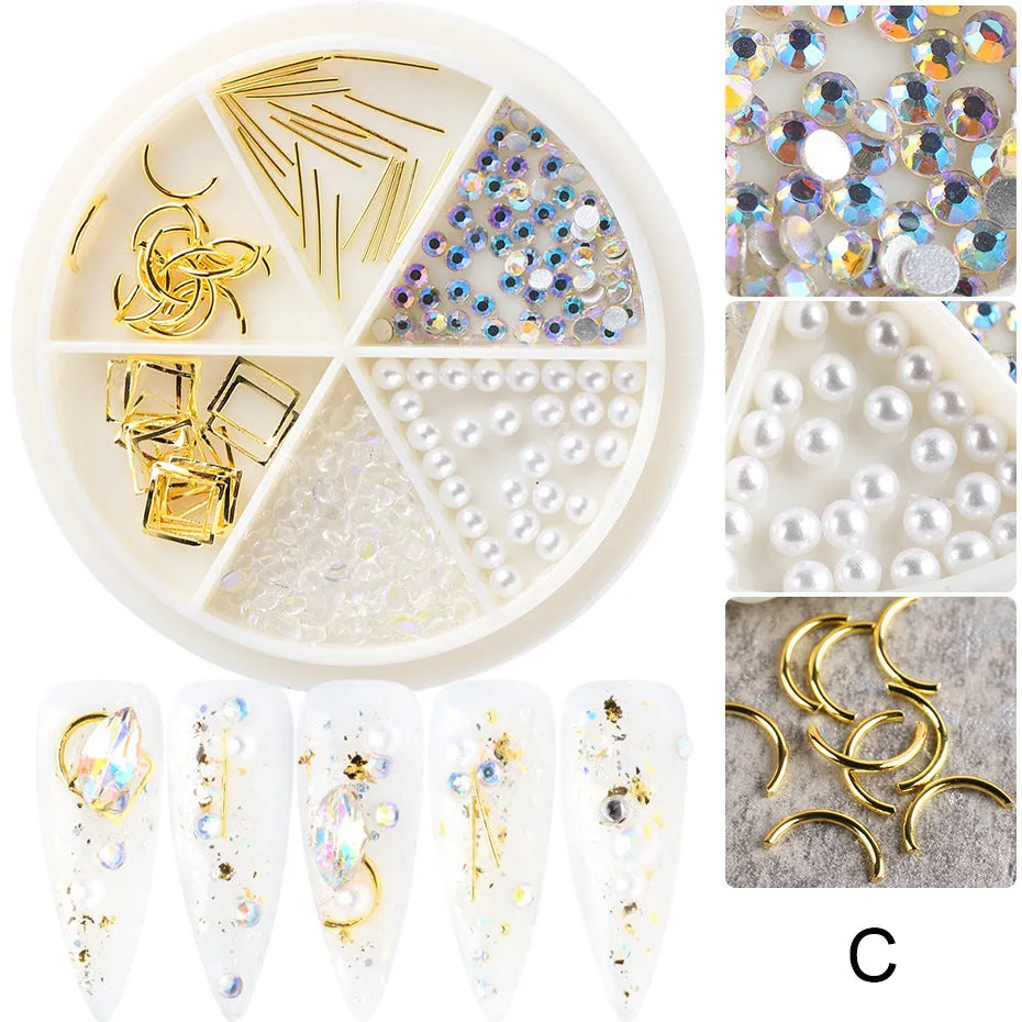 Rhinestones & Charms Nail Art Decoration Wheels