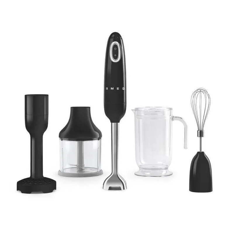 Smeg Hand Blender with Attachments Black